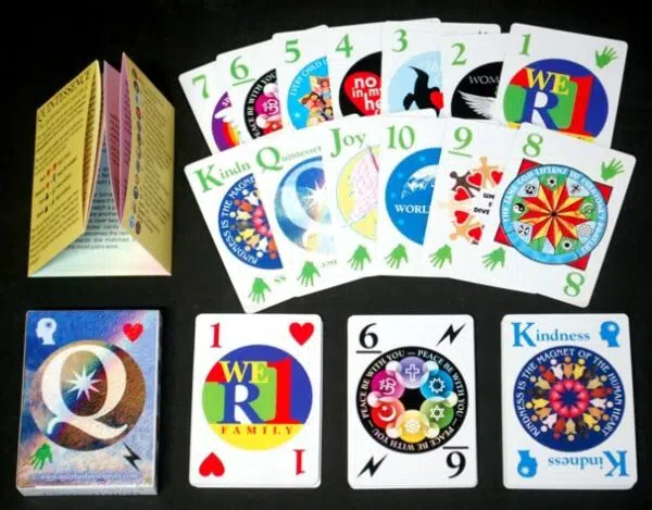 Featured Newest Items Balloons Books Buttons Diversity Flags & Posters Games & Toys Gifts Love and Comfort Magnets Peace & Kindness Shirts, Scarves & Other Stickers Temporary Tattoos World Citizenship QUINTESSENCE Custom Playing Cards