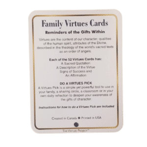 Family Virtue Cards info card