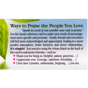 Ways to Praise Wallet Cards