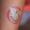 Peace Rainbow temporary tattoo