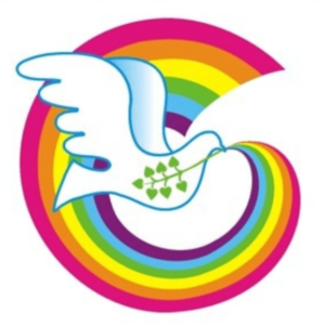 Peace Rainbow temporary tattoo