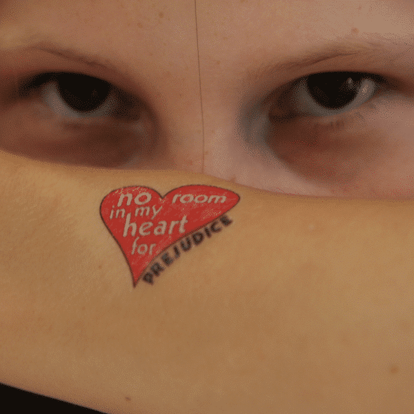 No Room in my heart for prejudice temporary tattoo - looking good