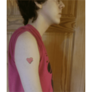 No Room in my heart for prejudice temporary tattoo on teen