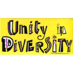 Unity in Diversity Bumper Sticker