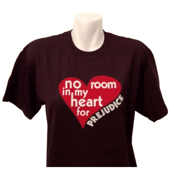 no room in my heart for prejudice t-shirt