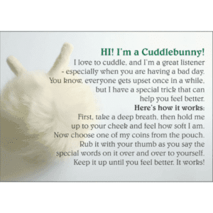 Cuddlebunny’s Comfort Coins - card front