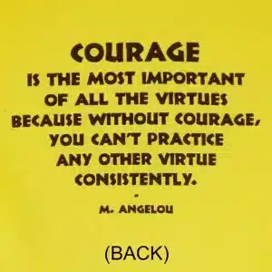 Dragon T-shirt: Courage Is Needed - back of shirt