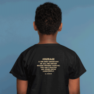 Dragon T-shirt: Courage Is Needed - back of shirt