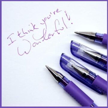 You are wonderful gel pen