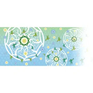 Hummingbird Silk Chiffon Scarf - closeup 2