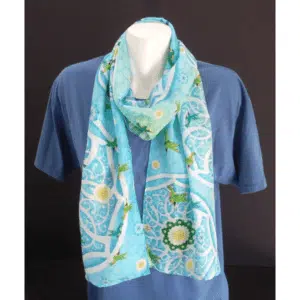 Hummingbird Silk Chiffon Scarf