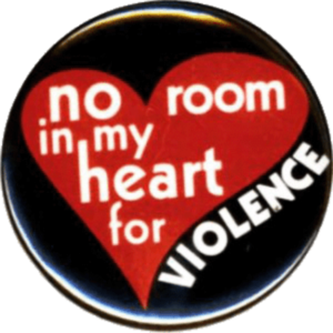 no room in my heart for violence magnet