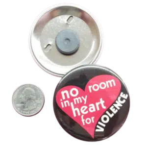 No room in my heart for violence Button