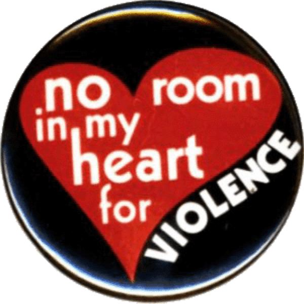 no room in my heart for violence magnet