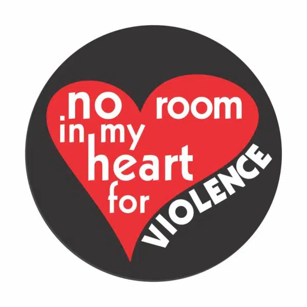 No room in my heart for violence