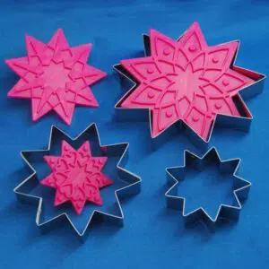 Star Cookie Cutter Set with Stamps