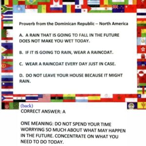 The Proverbs Game - Sample Card
