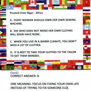 The Proverbs Game - Sample Card