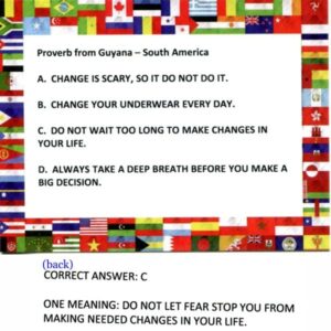 The Proverbs Game - Sample Card