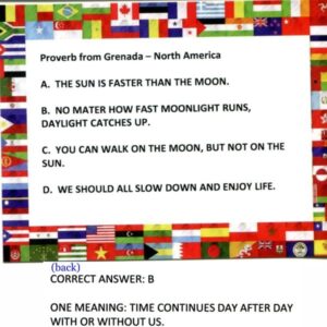 The Proverbs Game - Sample Card