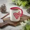 No Room in my Heart for Prejudice White Mug with Red interior