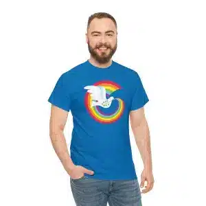 Rainbow Dove shirt in Sapphire
