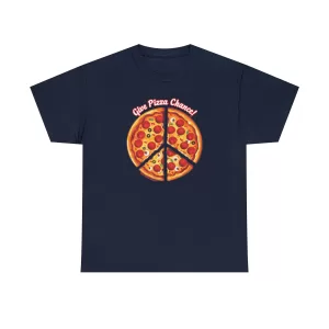 Give Pizza Chance T-shirt on Navy Blue