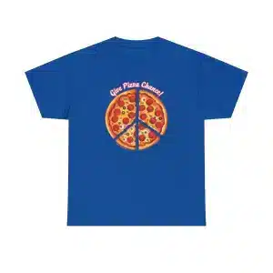 Give Pizza Chance T-shirt on Royal Blue