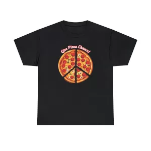 Give Pizza Chance T-shirt on Black