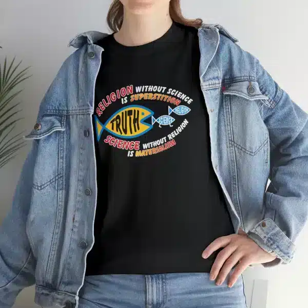 Science and Religion shirt with jacket