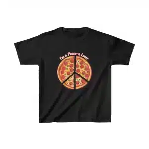 Kid's Pizza-a Lover T-shirt in Black
