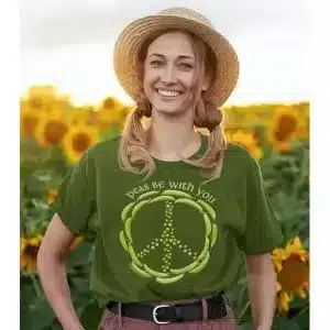 Peas Be with You T-shirt in Dk Green