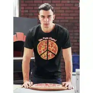 Give Pizza Chance T-shirt in Black