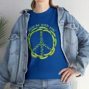 Peas Be With You T-shirt in Royal Blue