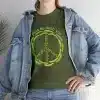 Peas Be With You T-shirt in Military Green