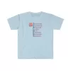 A Teacher's Virtues T-shirt in Light Blue