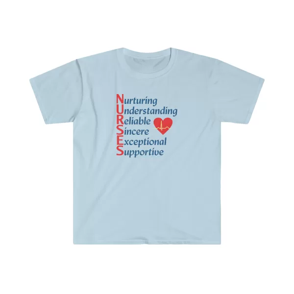 A Nurse's Virtues T-shirt in Light Blue