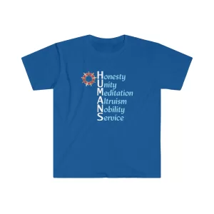 Human's T-shirt on Royal Blue