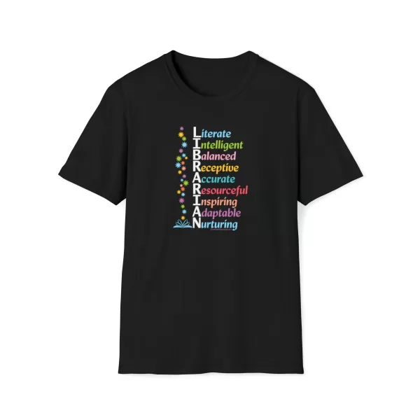 Librarian T-shirt on Black