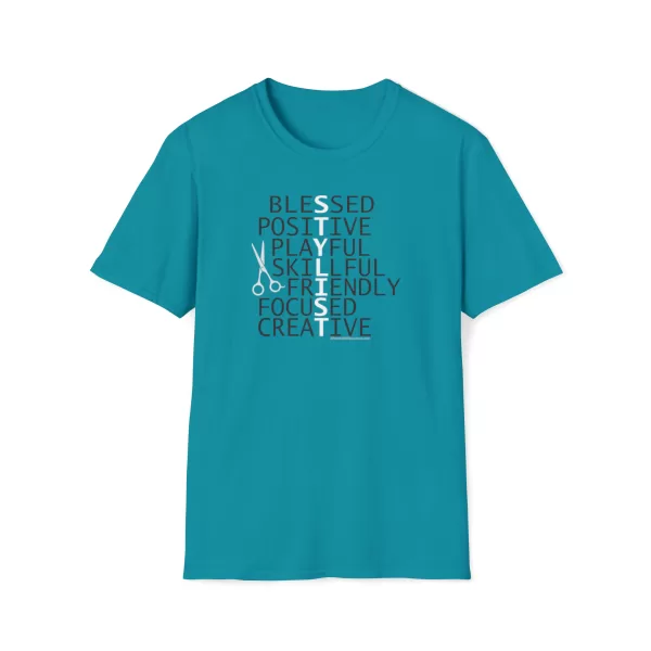 Stylist T-shirt on Tropical Blue