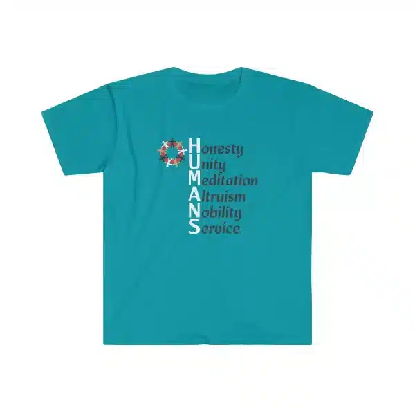 Human's T-shirt on Tropical Blue