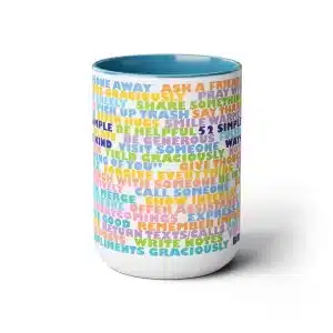 52 Simple Ways to be Kind - Light Blue Mug