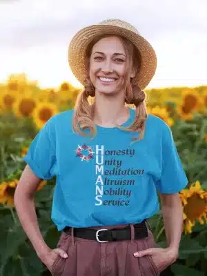 HUMANS T-shirt on Tropical Blue