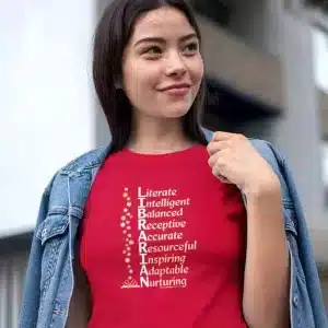 Librarian T in Red