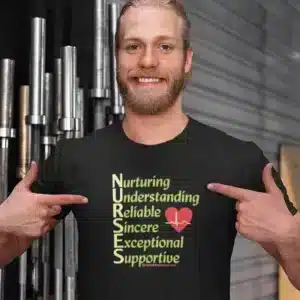 A Nurse's Character T in Black
