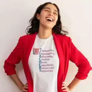 A Teacher's Character T on White