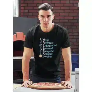 Waiter's Qualities T-Shirt in Black
