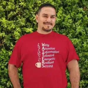 Waiter's T-shirt in Red