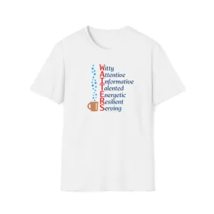 A Waiter's Qualities T-shirt in White