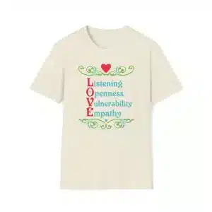 LOVE t-shirt on Natural